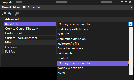 Visual Studio Template project Hiperspace